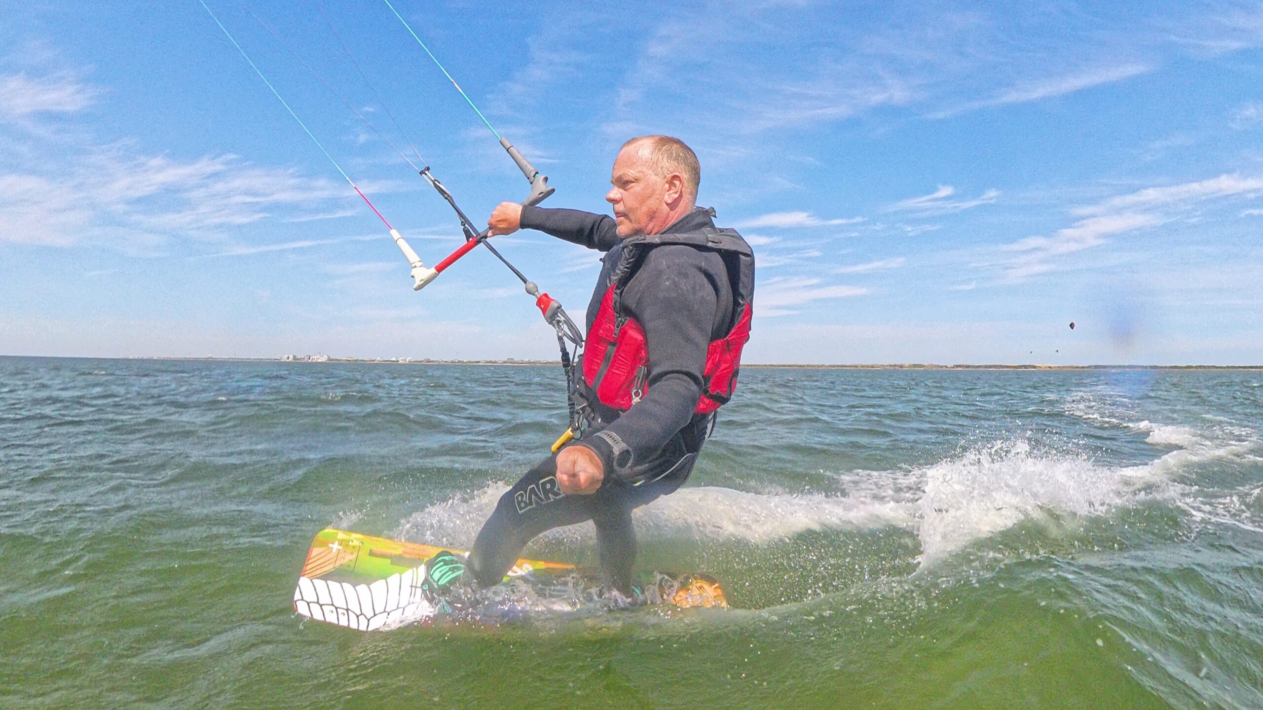 Craig Aasen kiteboarding at Cape Hatteras